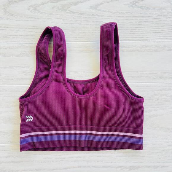 All in Motion Women's Scoop Neck Seamless Sports Bra Mulberry Medium - Picture 2 of 7